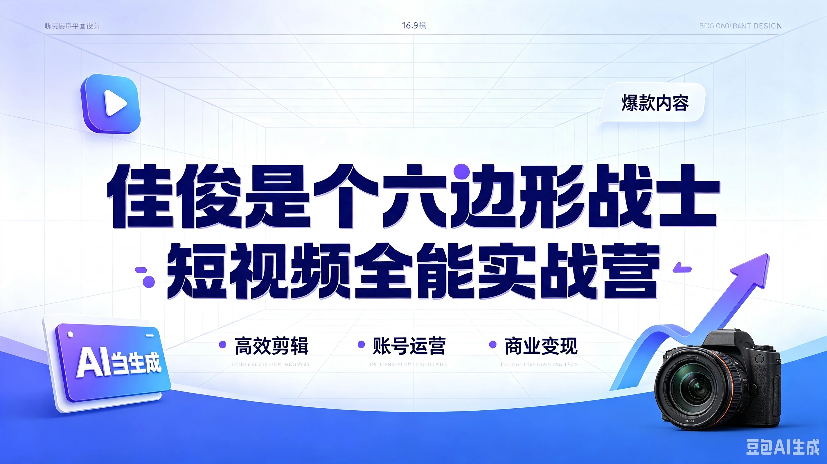 【精】佳俊是个六边形战士·短视频全能实战营,高效剪辑、账号运营、商业变现-智富思维学堂