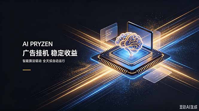 AI Pryzen 广告挂机｜24小时自动跑，日入300-500，新手零门槛-智富思维学堂
