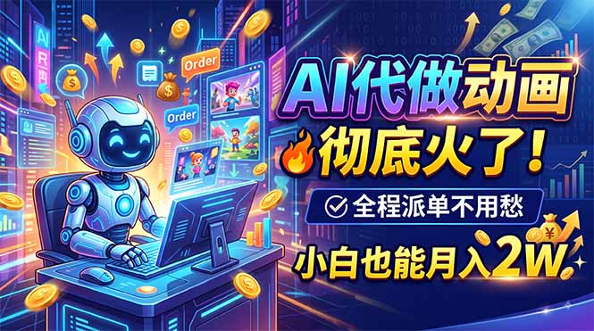 AI代做动画，彻底火了！全程派单不用愁，小白也能月入2W-智富思维学堂