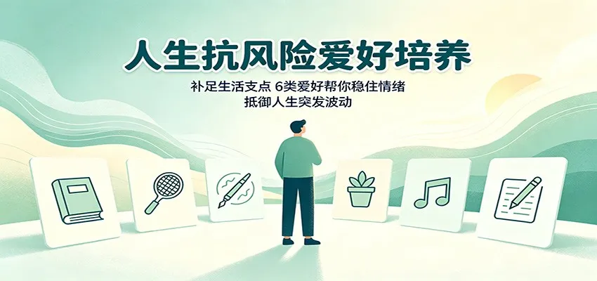 人生抗风险爱好培养：补足生活支点，6类爱好帮你稳住情绪，抵御人生突发波动-智富思维学堂