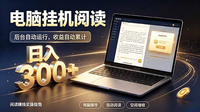 看小说也有收益？自动化流程，轻松日入300+-智富思维学堂