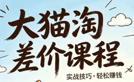 大猫淘差价课程(更新8月)-智富思维学堂