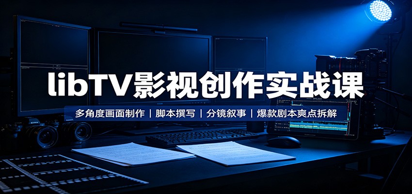 libTV影视创作实战课：多角度画面制作，脚本撰写，分镜叙事，爆款剧本爽点拆解-智富思维学堂