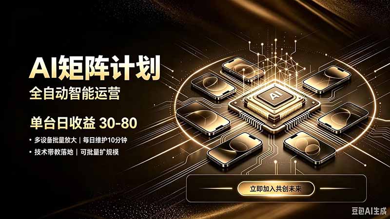 AI智能对话，矩阵规模化创业，全程技术扶持，长久稳定，日入800+-智富思维学堂