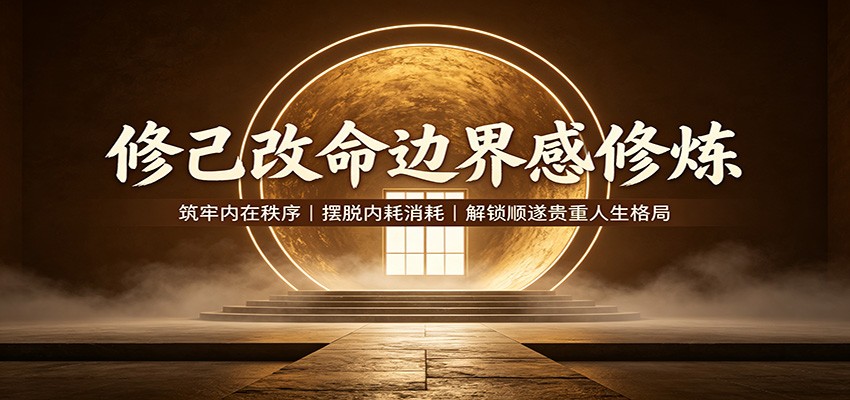 修己改命边界感修炼：筑牢内在秩序，摆脱内耗消耗，解锁顺遂贵重人生格局-智富思维学堂