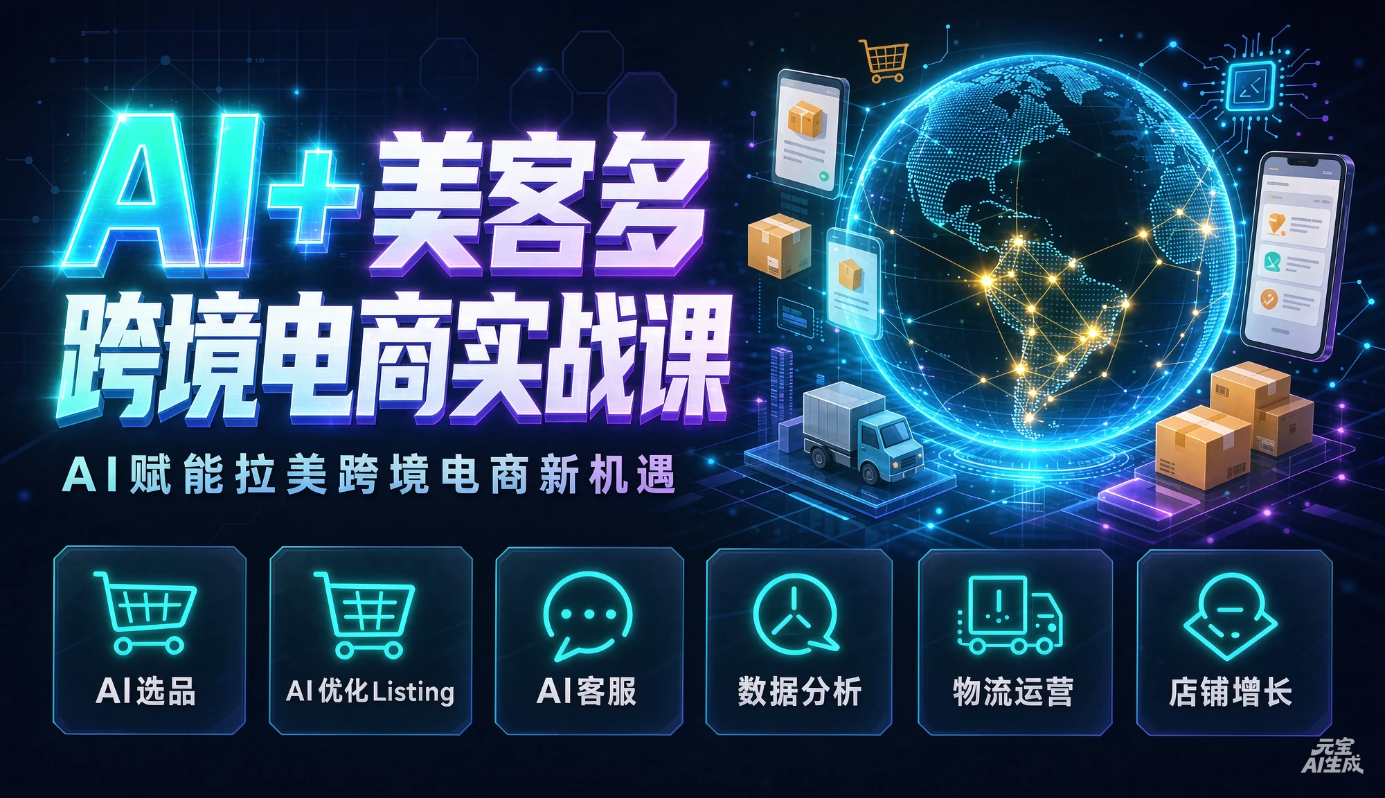 【精】AI+美客多跨境电商实战课,从小白到高手,你也可以成为美客多跨境电商的运营专家-智富思维学堂