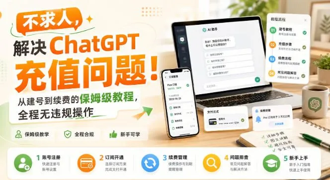 不求人,解决ChatGPT充值问题!从建号到续费的保姆级教程,全程无违规操作-智富思维学堂