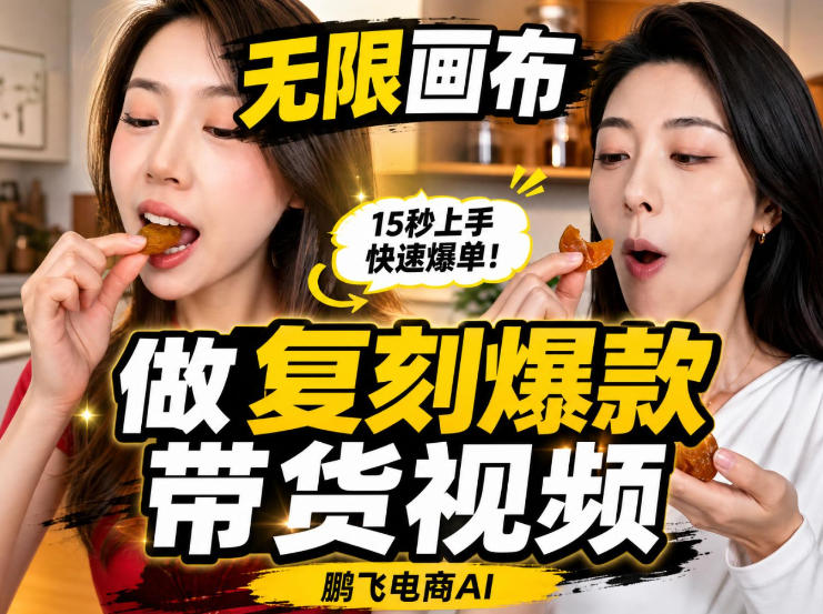 无限画布实操教程,搭一个炸裂级黑科技工作流——一键复刻爆款带货视频-智富思维学堂