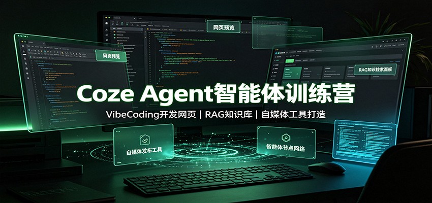 Coze Agent智能体训练营：VibeCoding开发网页，RAG知识库，自媒体工具打造-智富思维学堂