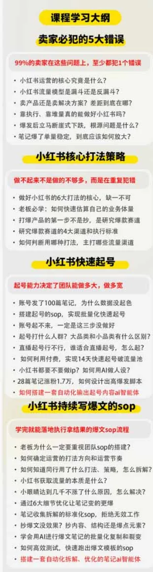 图片[3]-小红书高利润AI经营课2026年7.18-20：起号+爆文+付费+达人+私域，利用AI与SOP实现团队人效翻倍增长-智富思维学堂