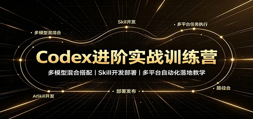 Codex进阶实战训练营：多模型混合搭配，Skill开发部署，多平台自动化落地教学-智富思维学堂