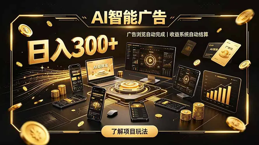 自研 AI 系统｜轻资产起步｜长期稳定收益｜宝妈 上班族轻轻松松日入300+-智富思维学堂