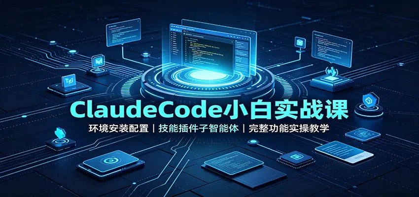 ClaudeCode小白实战课：环境安装配置，技能插件子智能体，完整功能实操教学-智富思维学堂
