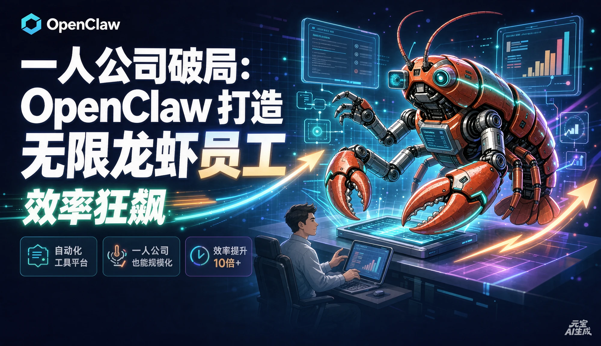 【精】一人公司破局：OpenClaw 打造无限龙虾员工，效率狂飙-智富思维学堂