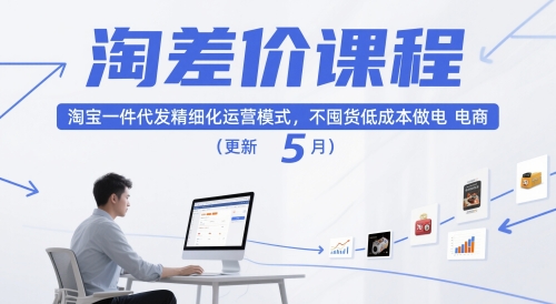 淘差价课程,淘宝一件代发精细化运营模式,不囤货低成本做电商(更新26年8月23日)-智富思维学堂