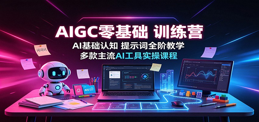 AIGC零基础训练营：AI基础认知，提示词全阶教学，多款主流AI工具实操课程-智富思维学堂