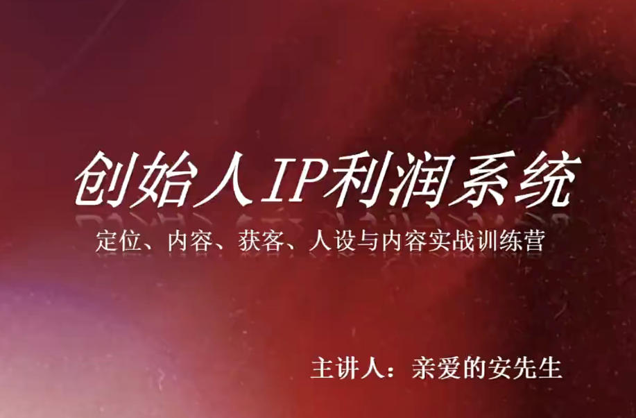 创始人IP利润系统8月训练营,定位、内容、获客、人设与内容实战训练营-智富思维学堂