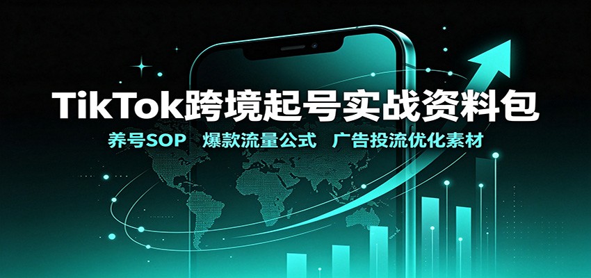 TikTok跨境起号实战资料包：养号SOP，爆款流量公式，广告投流优化素材-智富思维学堂