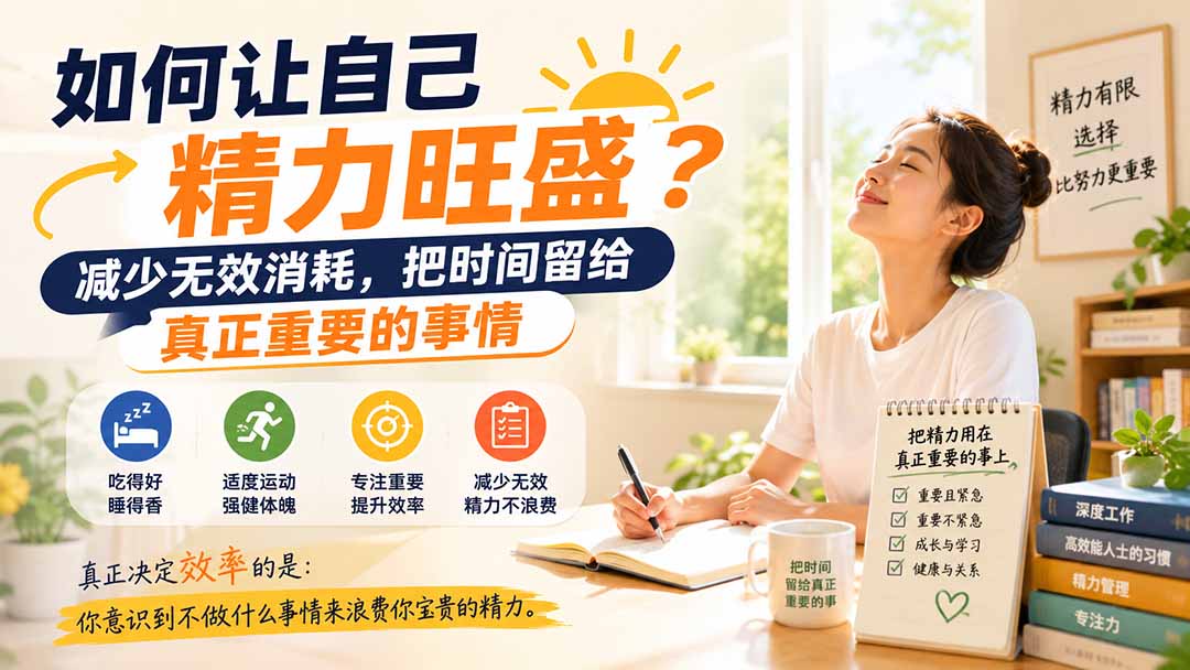 图片[2]-付费文章：如何让自己精力旺盛？减少无效消耗，把时间留给真正重要的事情-智富思维学堂