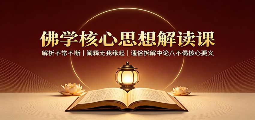 佛学核心思想解读课:解析不常不断,阐释无我缘起,通俗拆解中论八不偈核心要义-智富思维学堂