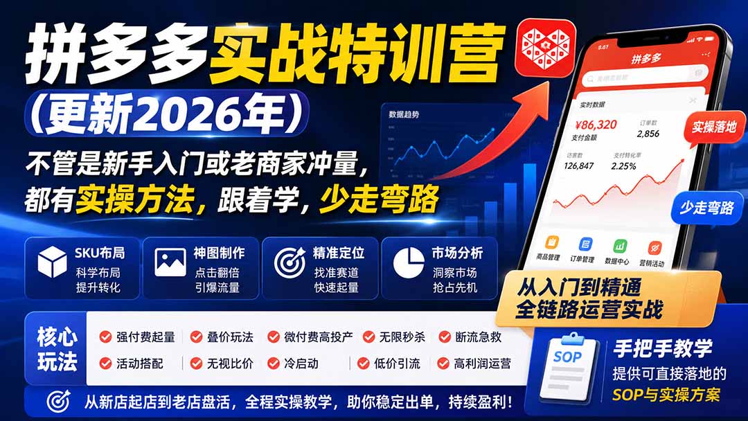 拼多多实战特训营(更新26年0827-智富思维学堂