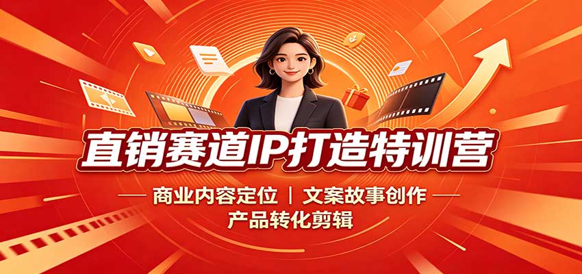 直销赛道IP打造特训营:商业内容定位,文案故事创作,产品转化剪辑-智富思维学堂
