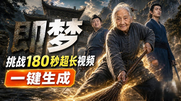 即梦挑战180秒超长视频！一键生成3分钟电影？完整制作流程详细分享！-智富思维学堂