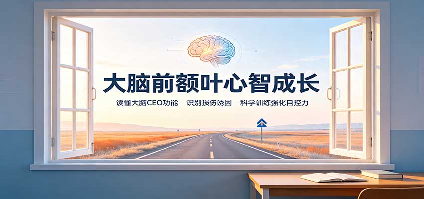 大脑前额叶心智成长：读懂大脑CEO功能，识别损伤诱因，科学训练强化自控力-智富思维学堂