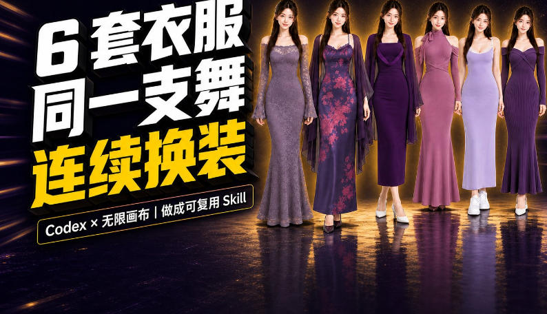 同一支舞,6套衣服按顺序切换:我把服装换装视频做成了一个Skill-智富思维学堂
