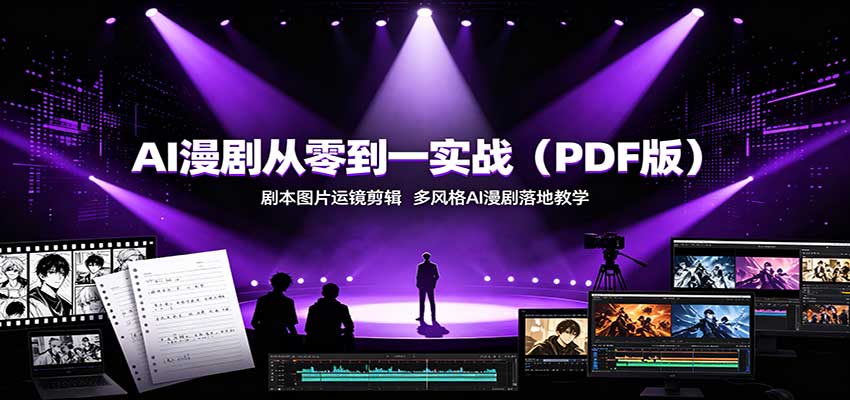 AI漫剧从零到一实战(PDF版)：剧本图片运镜剪辑，多风格AI漫剧落地教学-智富思维学堂