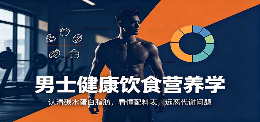 男士健康饮食营养学：认清碳水蛋白脂肪，看懂配料表，远离代谢问题-智富思维学堂
