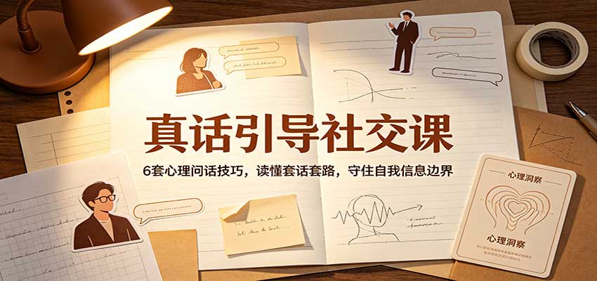 真话引导社交课：6套心理问话技巧，读懂套话套路，守住自我信息边界-智富思维学堂