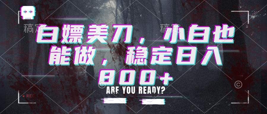 白嫖美刀，小白也能做，稳定日入800+-智富思维学堂