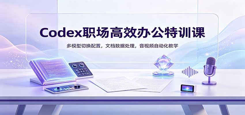 Codex职场高效办公特训课：多模型切换配置，文档数据处理，音视频自动化教学-智富思维学堂