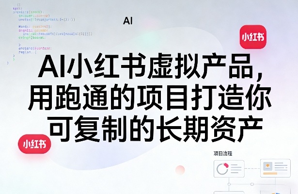 AI小红书虚拟产品，用跑通的项目打造你可复制的长期资产(更新0902)-智富思维学堂