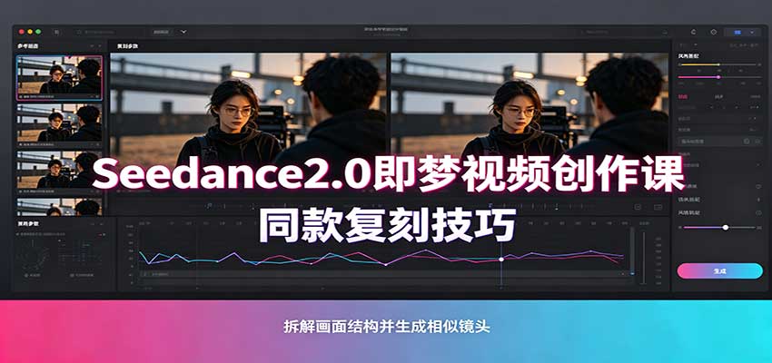 Seedance2.0即梦视频创作课：剧本式视频制作，同款复刻技巧，多行业案例落地教学-智富思维学堂