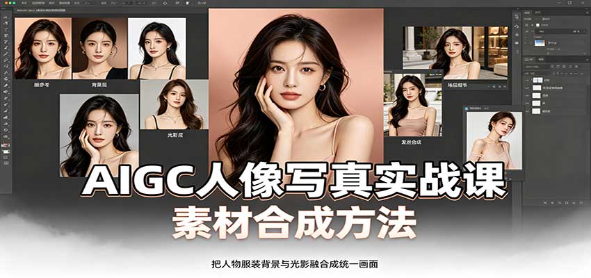 AIGC人像写真实战课：软件平台部署筹备，素材合成方法，多题材写真案例-智富思维学堂