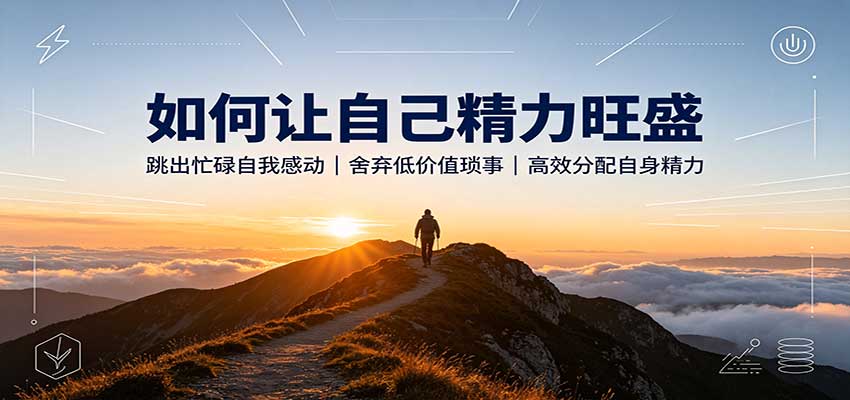 如何让自己精力旺盛：跳出忙碌自我感动，舍弃低价值琐事，高效分配自身精力-智富思维学堂
