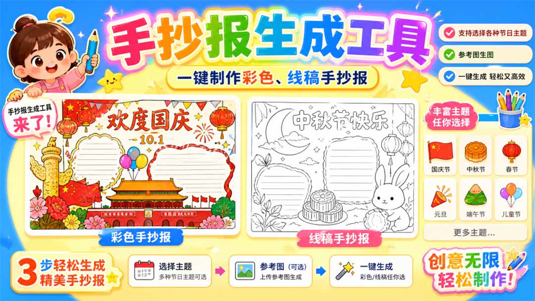 图片[2]-手抄报批量生成工具来了，完全免费，告别豆包生图，这个高清无水印-智富思维学堂