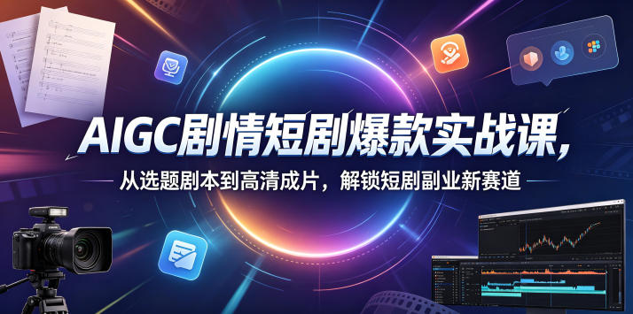AIGC剧情短剧爆款实战课,从选题剧本到高清成片,解锁短剧副业新赛道(更新0906)-智富思维学堂