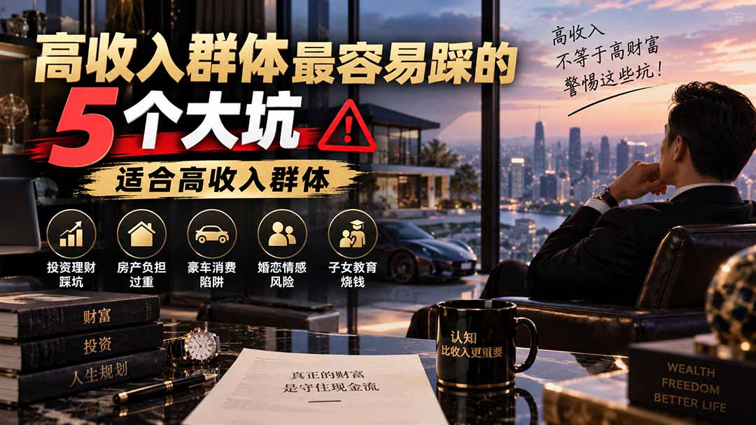 付费文章：高收入群体最容易踩的5个大坑，适合高收入群体-智富思维学堂