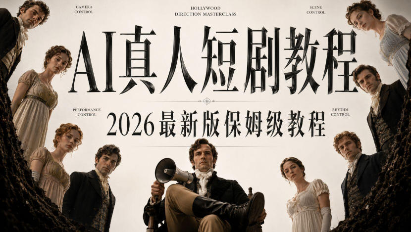 AI真人短剧制作全流程,AI视频大佬专为零基础研制的AI短剧教程,保姆级教程,新手一学就会!-智富思维学堂