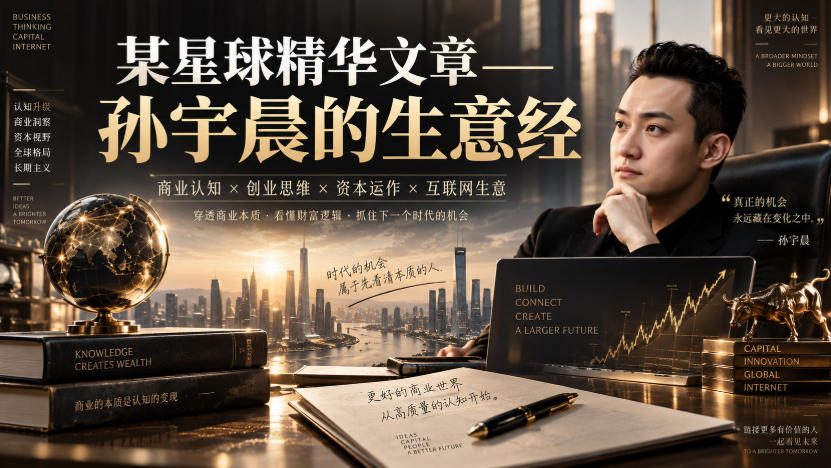 某星球精华文章——孙宇晨的生意经-智富思维学堂