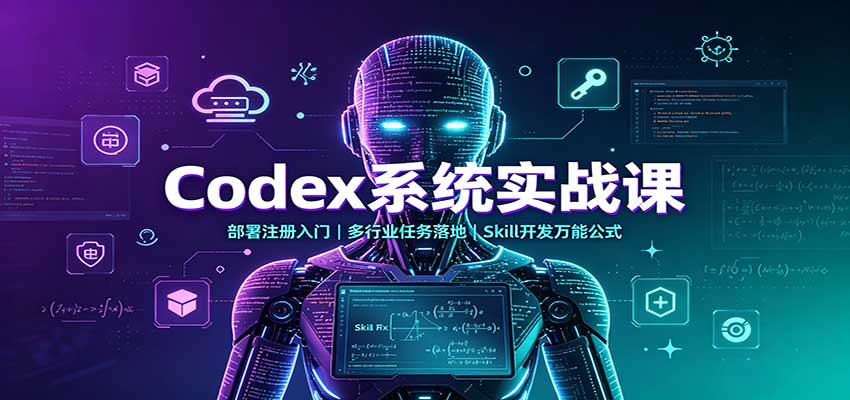 Codex系统实战课：部署注册入门，多行业任务落地，Skill开发万能公式-智富思维学堂