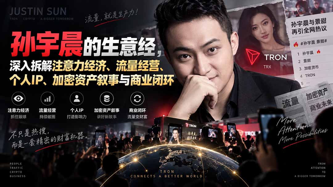 某星球精华文章——孙宇晨的生意经，深入拆解注意力经济、流量经营、个人IP、加密资产叙事与商业闭环-智富思维学堂