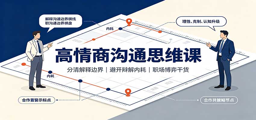 高情商沟通思维课：分清解释边界，避开辩解内耗，职场博弈干货-智富思维学堂