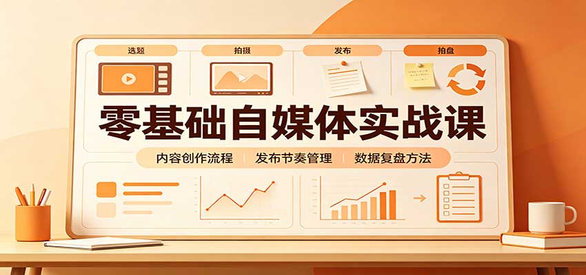 零基础自媒体实战课：赛道人设冷启动，内容创作复盘，公私域商业闭环-智富思维学堂