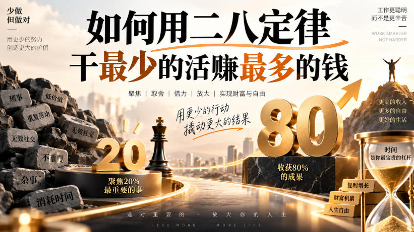 付费文章:如何用二八定律干最少的活賺最多的钱-智富思维学堂