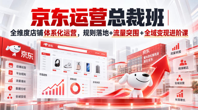 京东运营总裁班|全维度店铺体系化运营,规则落地+流量突围+全域变现进阶课-智富思维学堂