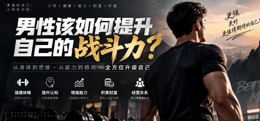 付费文章:男性该如何提升自己的战斗力?-智富思维学堂